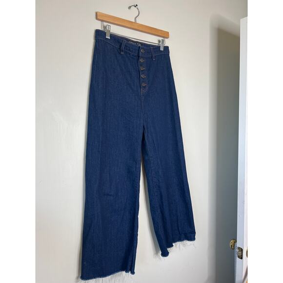 NEW Veronica Beard Grant Wide Leg High-Rise Cropped Denim Jeans Blue Size: 29 - Picture 3 of 8